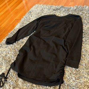 Black long sleeve sweatshirt dress